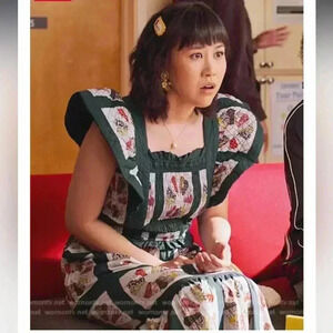 NWT Sea New York Pippin Patchwork Smocked Apron Maxi Dress